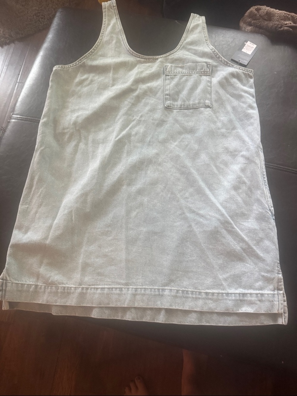 NEW W TAG Universal Thread Light Blue Denim Midi Dress with Pocket SZ L